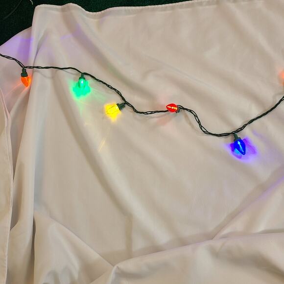 Vintage Outdoor Indoor Christmas Lights C9 Multicolor 25 Bulbs Green Wire - Picture 8 of 12